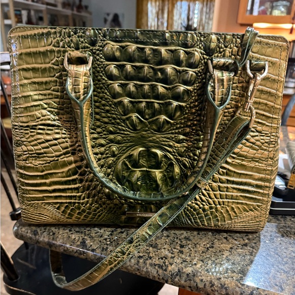 Handbags - Brahmin Green Crocodile-Embossed Women's Bag